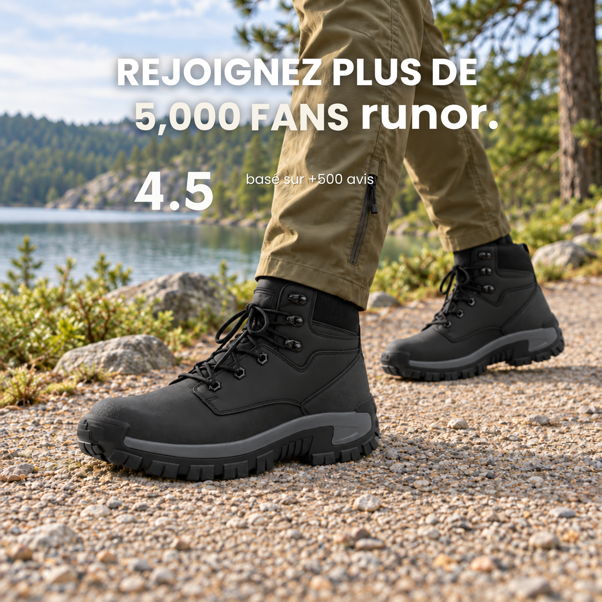 Chaussures de randonnée hautes — Confort enveloppant