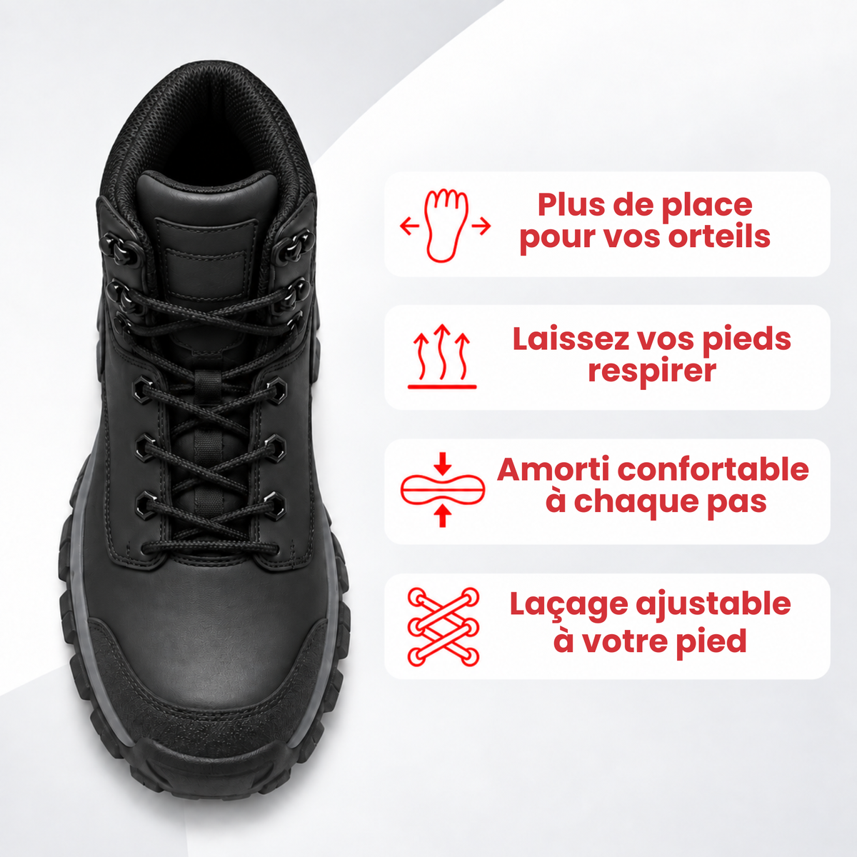Chaussures de randonnée hautes — Confort enveloppant